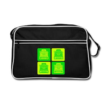 Typewriter Design - Retro Bag - black/white - Front