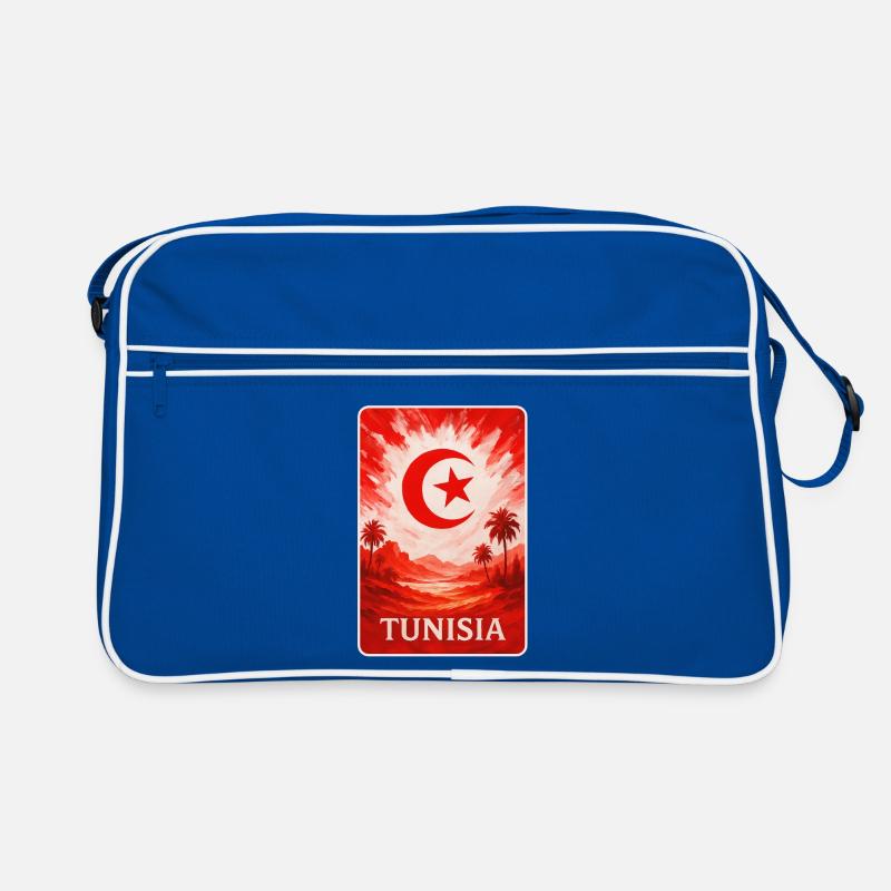 Tunisie Désert Art avec drapeau Sac Retro
