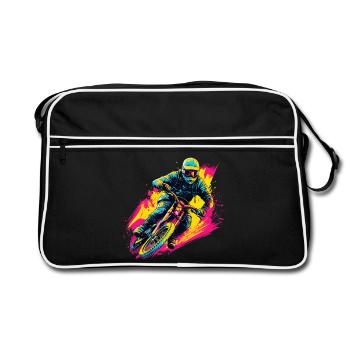 BMX Biker Steamwave - Sac Retro - noir/blanc - Devant