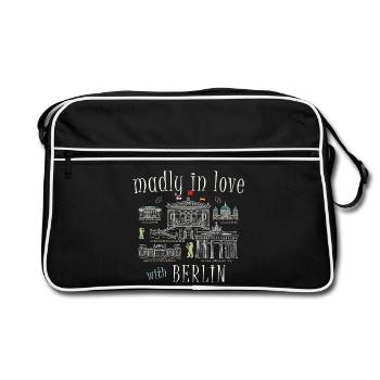 Berlin, Dessin À La Main - Sac Retro - noir/blanc - Devant