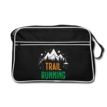 Course sur sentier - Sac Retro - noir/blanc - Devant