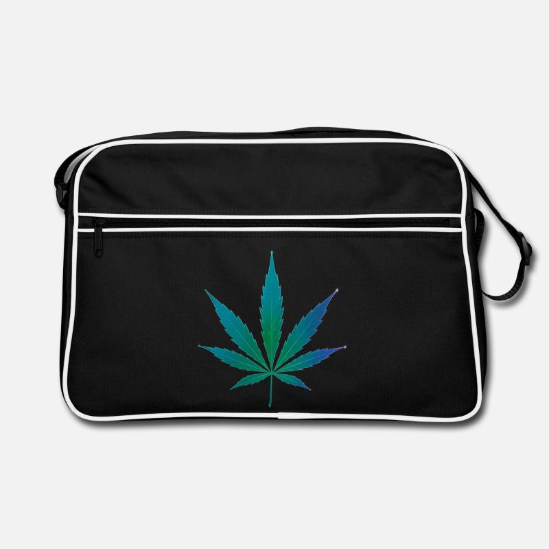 Hanfblatt als Sternbild - Cannabis - Weed - Hanf Retro Tasche