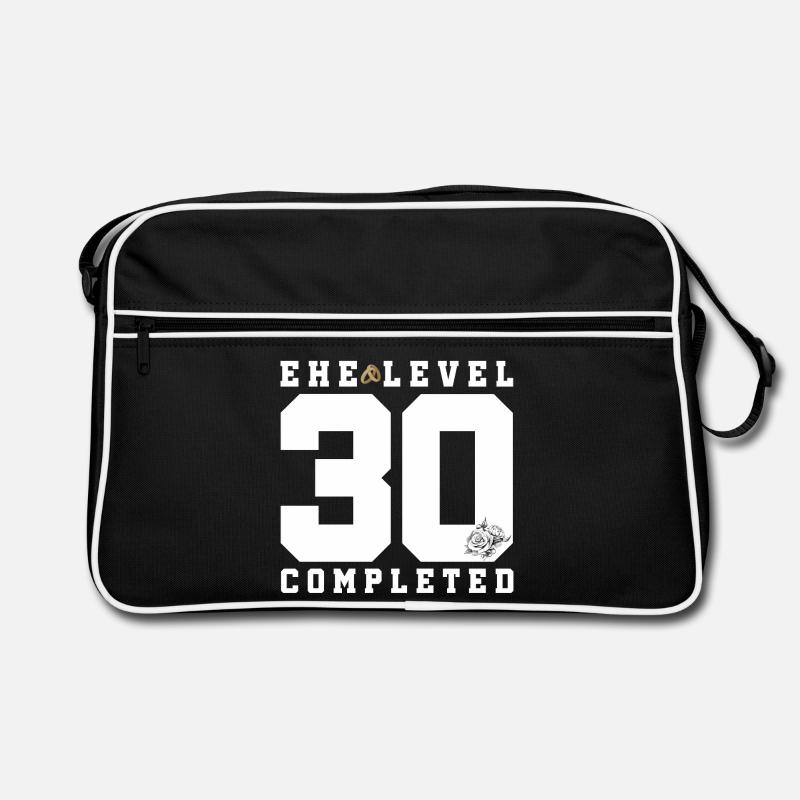 30th Wedding Anniversary - Retro Bag - black/white