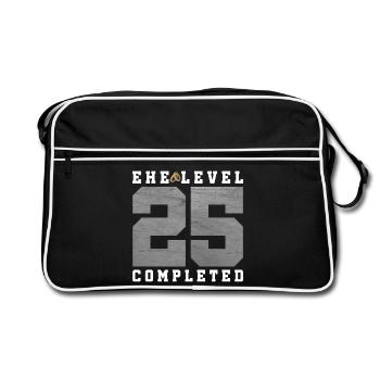 25th Wedding Anniversary - Retro Bag - black/white - Front
