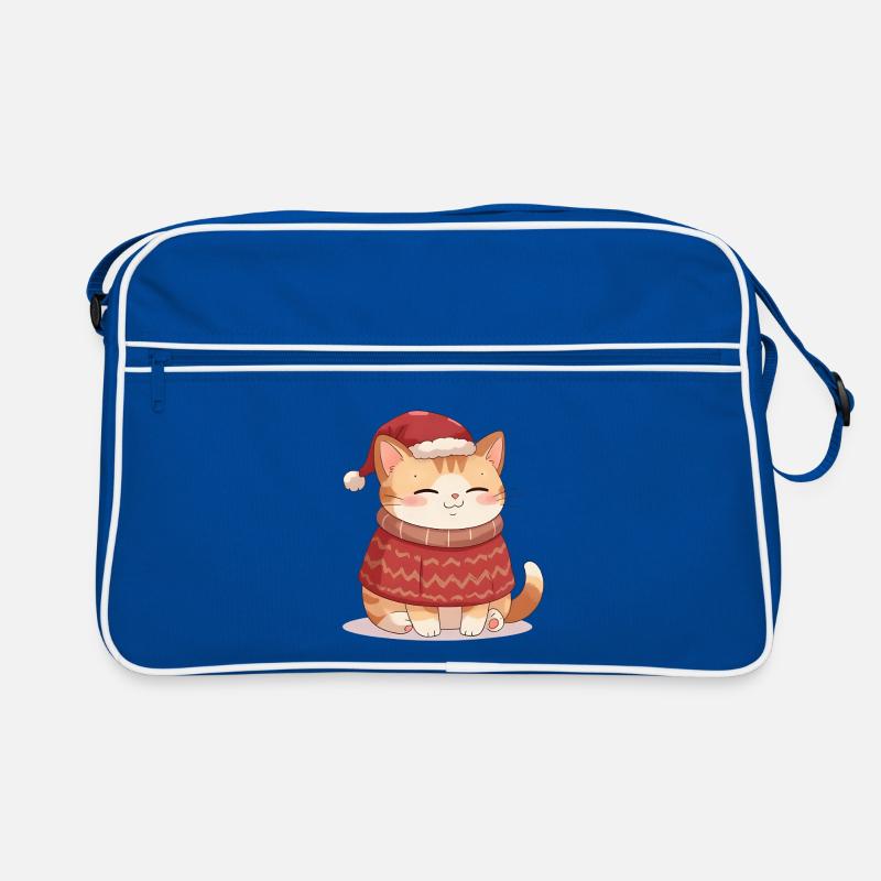 Chat Anime En Pull De Noël - Noël Sac Retro