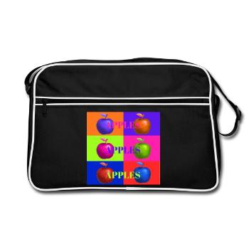Pop Art Apple Collage Design - Sac Retro - noir/blanc - Devant