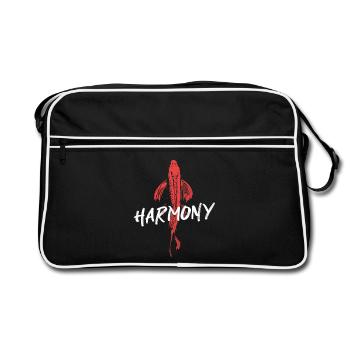 Koi Fish Energetic Harmony - Retro Bag - black/white - Front