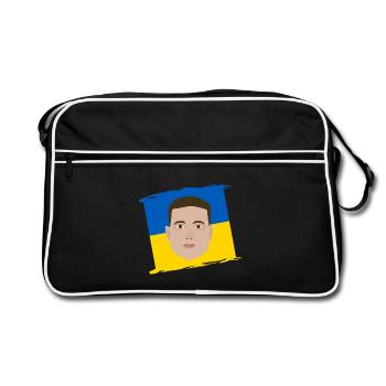 Zelensky Drapeau de l’Ukraine - Sac Retro - noir/blanc - Devant
