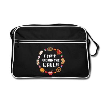 Food from all over the world - Retro Bag - black/white - Front