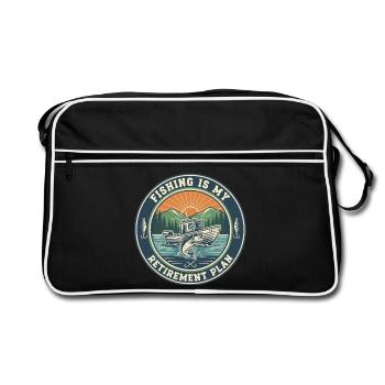 Devis pour le régime de retraite de la pêche - Sac Retro - noir/blanc - Devant