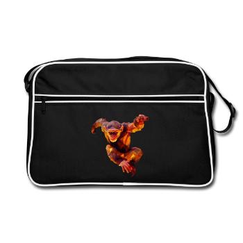 Polygone Orang-outan Sprinter - Sac Retro - noir/blanc - Devant