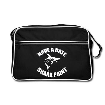 RENDEZ-VOUS GALANT - SHARK POINT - Sac Retro - noir/blanc - Devant