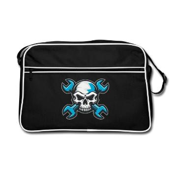 Crâne de mécanicien - Sac Retro - noir/blanc - Devant