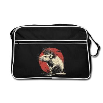 Punk Rock Rat - Sac Retro - noir/blanc - Devant