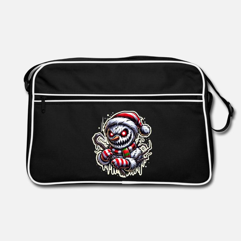 Killer Snowman – Eisige Rache - Retro Tasche - Schwarz/Weiß