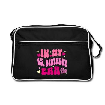 In my 45 birthday era - Retro Bag - black/white - Front