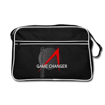 game changer - Retro Tasche - Schwarz/Weiß - Vorne