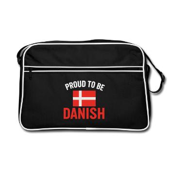 Fier de l’art du drapeau danois - Sac Retro - noir/blanc - Devant