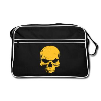 Contraste crâne jaune - Sac Retro - noir/blanc - Devant