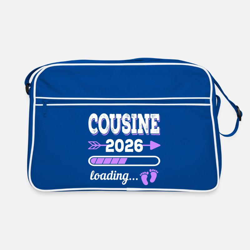 Cousine 2026 Loading Schwangerschaft Geschenkidee Retro Tasche