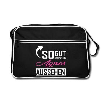 Only an Agnes can look so good - Retro Bag - black/white - Front