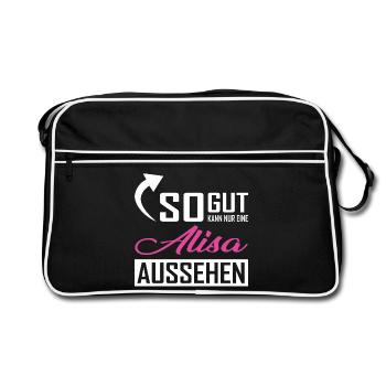 Only an Alisa can look so good - Retro Bag - black/white - Front