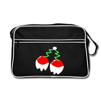 Cherry – Christmas - Retro Bag - black/white - Front