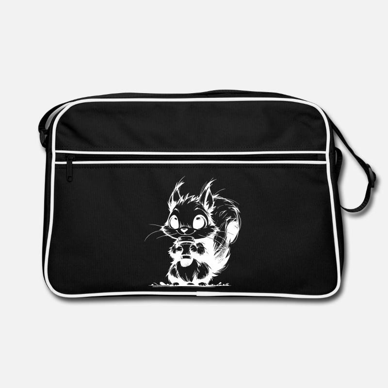 Waldbewohner mit Kaffee Waldrand Kaffeeklatsch Retro Tasche