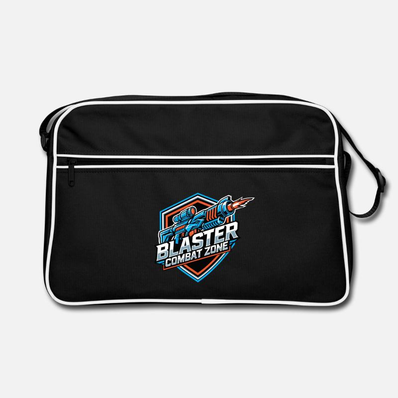 Blaster Combat Zone – Logo-Farbe Retro Tasche