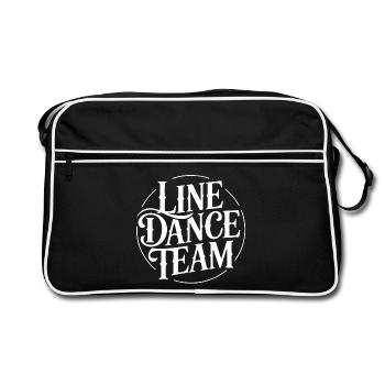 Line Dance Team Logo Emblem - Retro Bag - black/white - Front