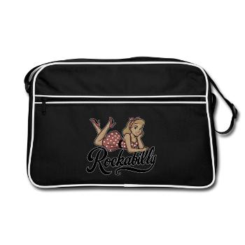 Rockabilly Femme Années 50 Allongé Jupon Cadeau - Sac Retro - noir/blanc - Devant