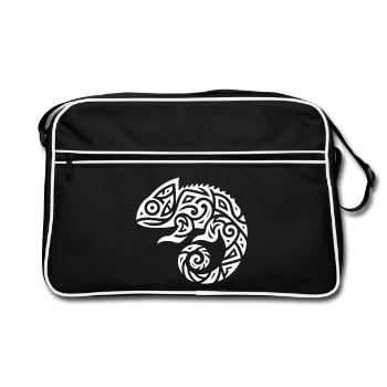 Déguisement de tatouage caméléon - Sac Retro - noir/blanc - Devant