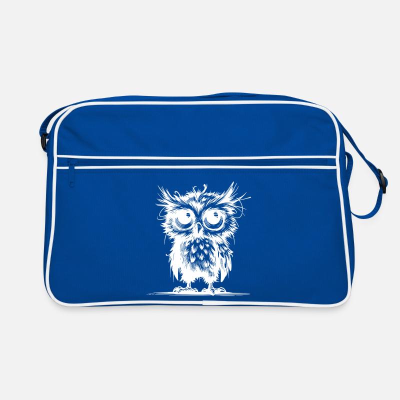 Müde Eulen Wächter des Waldes Retro Tasche