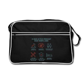 DIY and Free Time - Retro Bag - black/white - Front