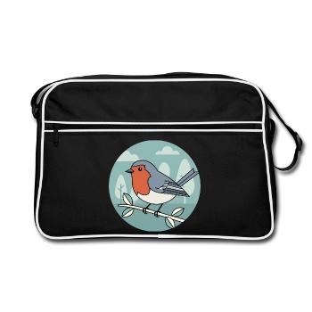 robin - Retro Bag - black/white - Front