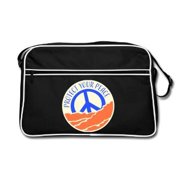 Protect Your Peace Mental Health Mindfulness - Retro Bag - black/white - Front