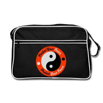 Protect Your Peace Mental Health Mindfulness - Retro Bag - black/white - Front