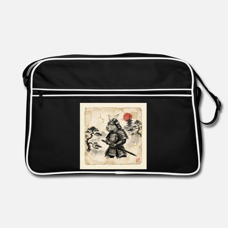 Capybara Samurai Japanese Warrior Retro Bag