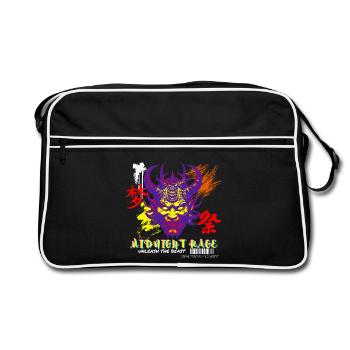 Midnight Rage Glitch Oni Face Style Urbain - Sac Retro - noir/blanc - Devant