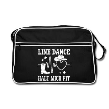 Line Dance Heartbeat Cowboy - Retro Bag - black/white - Front