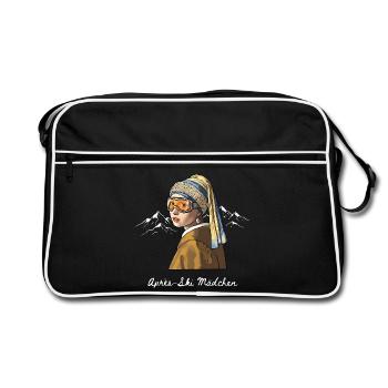 Boucles d’oreilles en perles Après-Ski Girls I Chemise Vacances de ski - Sac Retro - noir/blanc - Devant