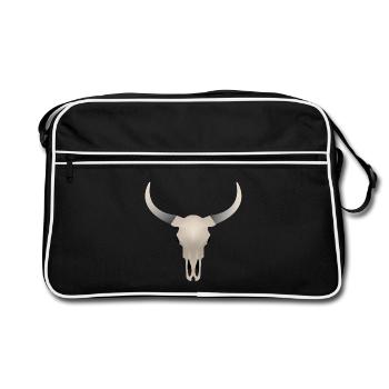 Crâne de buffle - Sac Retro - noir/blanc - Devant