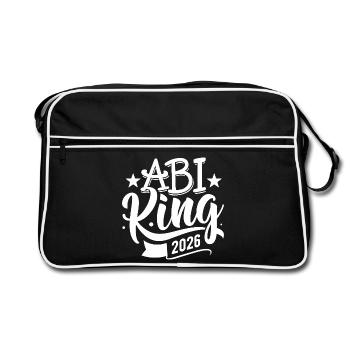 Abi King 2026 - Abitur - Spruch - Retro Bag - black/white - Front