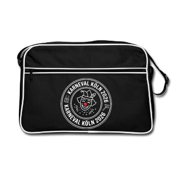 Cologne Carnival 2026 – Official Jester's Seal - Retro Bag - black/white - Front