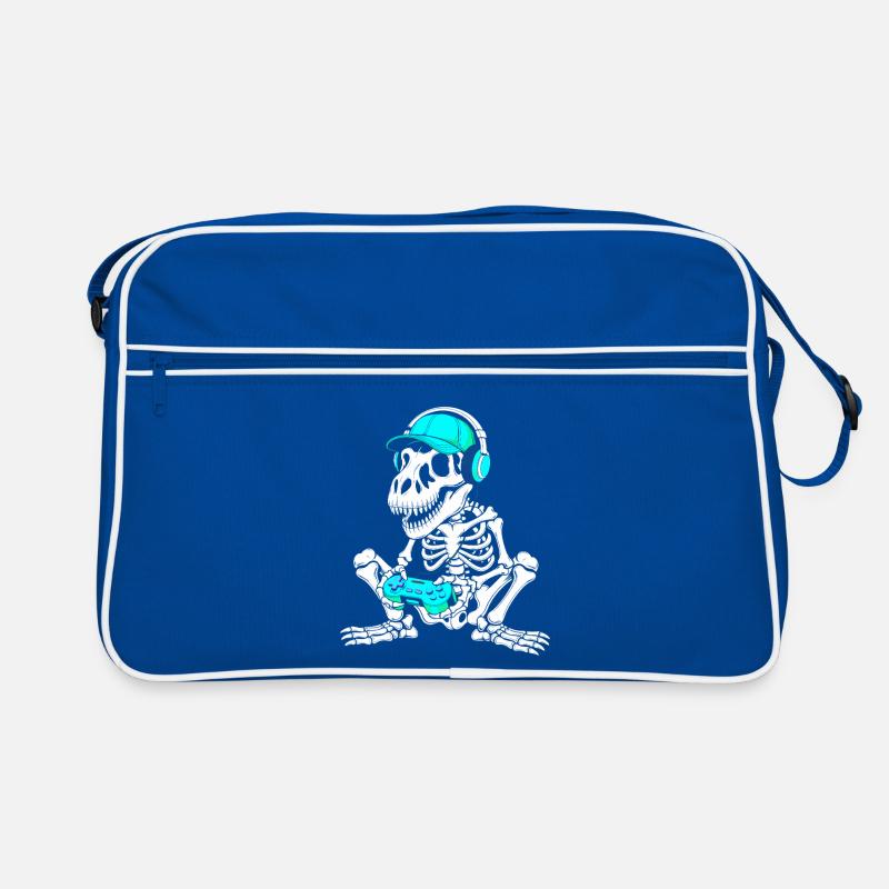 Skeleton DJ with controller and headset Retro Bag