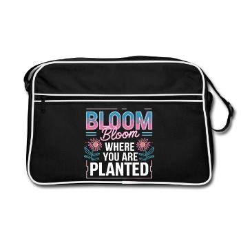 Bloom Bloom Where You Are Planted Self Love - Retro Bag - black/white - Front