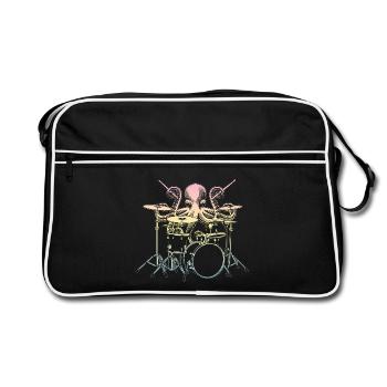 Batterie Batteur Squid - Sac Retro - noir/blanc - Devant