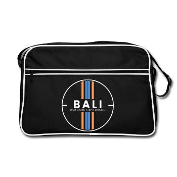 Coordonnées de l’île de Bali - Sac Retro - noir/blanc - Devant