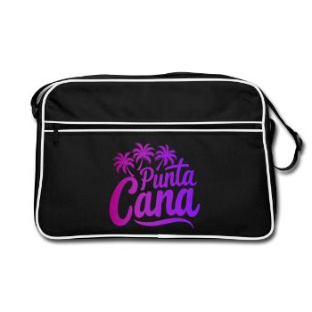 Punta Cana Caribbean Vacation with Palm Trees - Retro Bag - black/white - Front