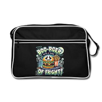 Boo-Rger With A Side Of Fright - Retro Bag - black/white - Front
